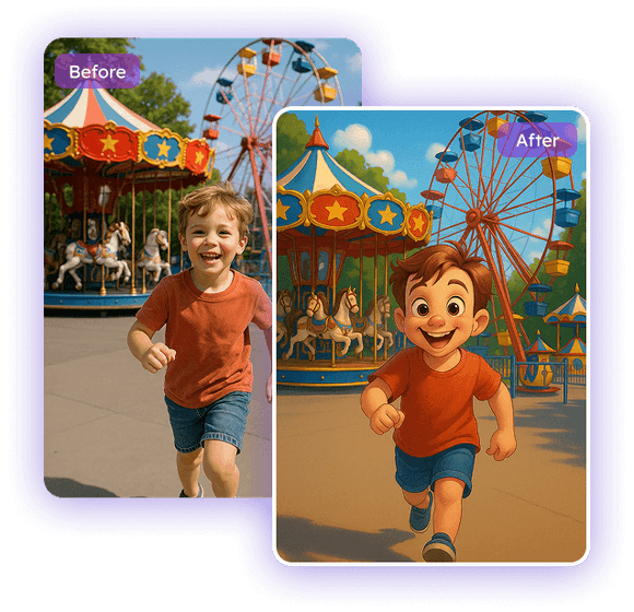 Foto till Disney: Konvertera foton till Disney-konst gratis online